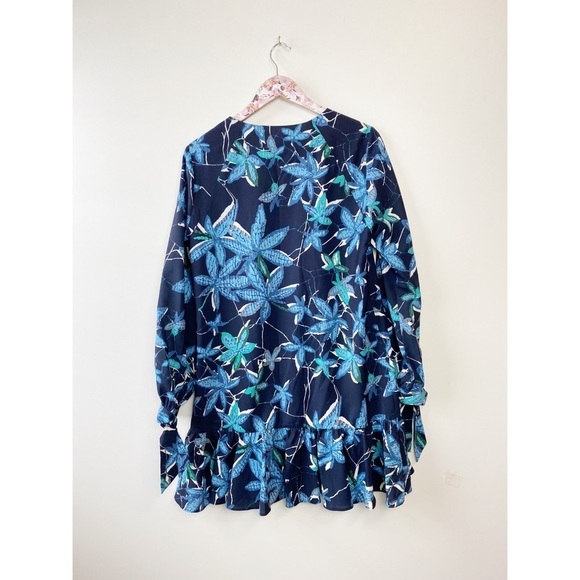 MARE MARE Blue Floral Felix Flounce Dress! Anthropologie Small - Picture 8 of 11